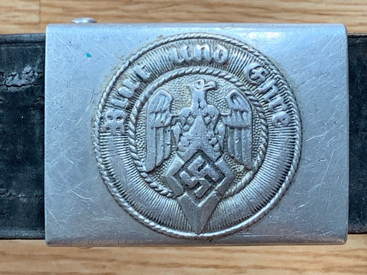 Early HJ buckle and belt set - named