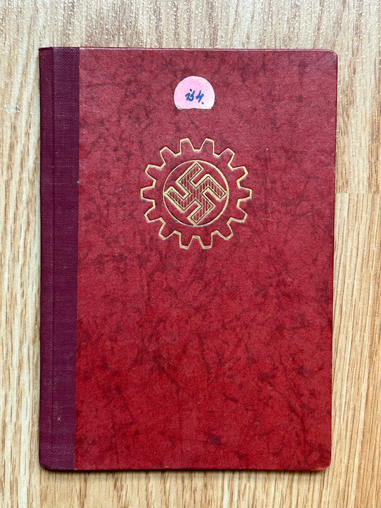 DAF membership booklet, contribution stamps 1935 - 1945