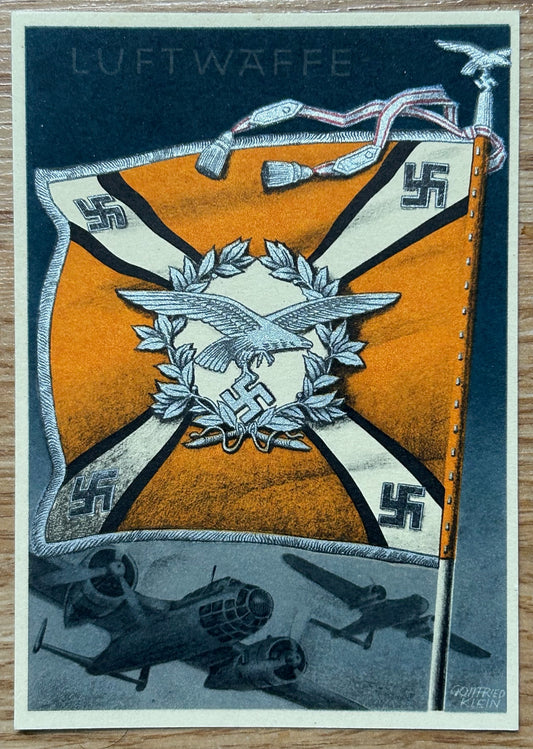 Luftwaffe art postcard - Gottfried Klein standards series