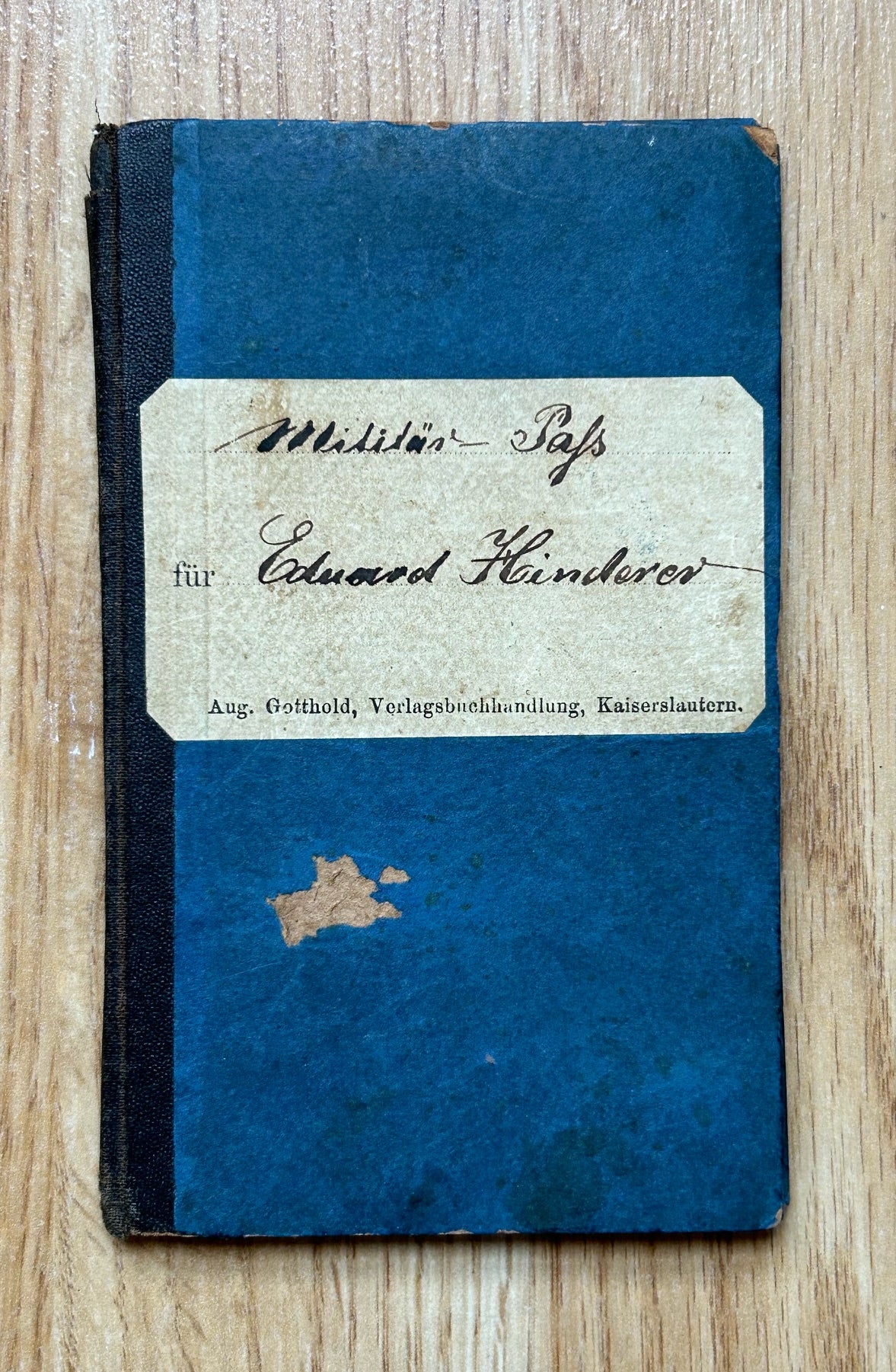 Pre WW1 German Militärpass - Kingdom of Württemberg