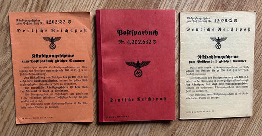 WW2 Postal savings booklet and docs grouping