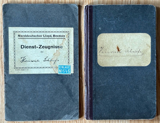German Sailor service record and pay booklets