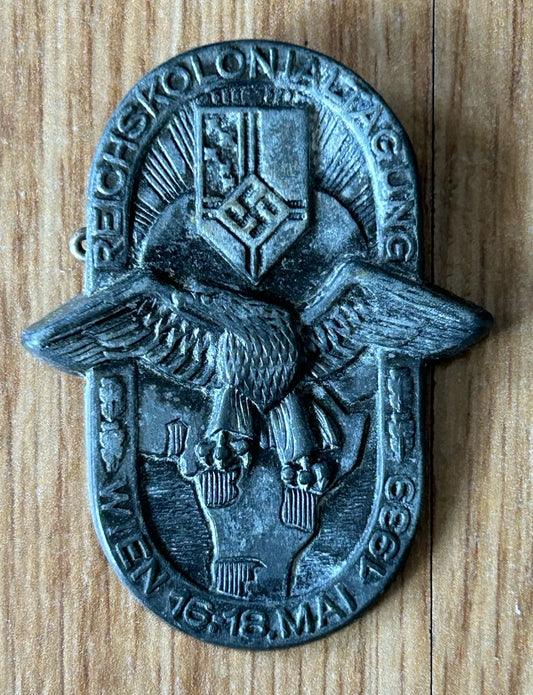 Reichskolonialbund event tinnie - Vienna, May 1939
