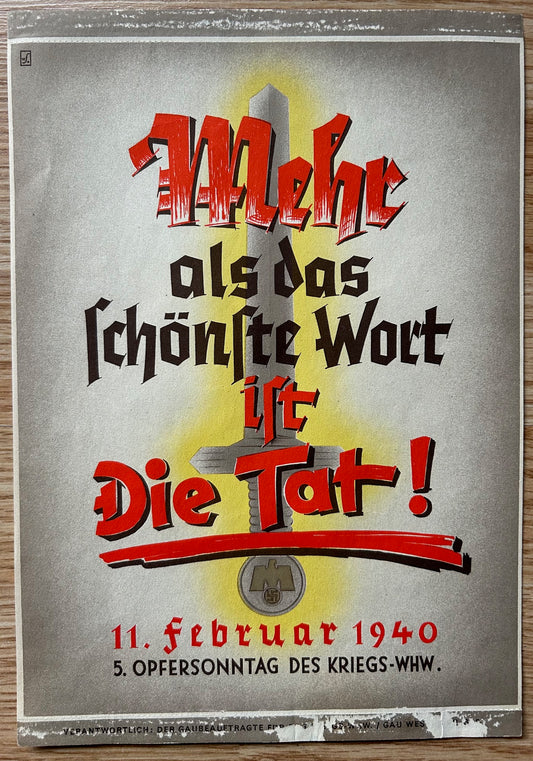 WHW 1940 poster - Gau Westfalen Süd