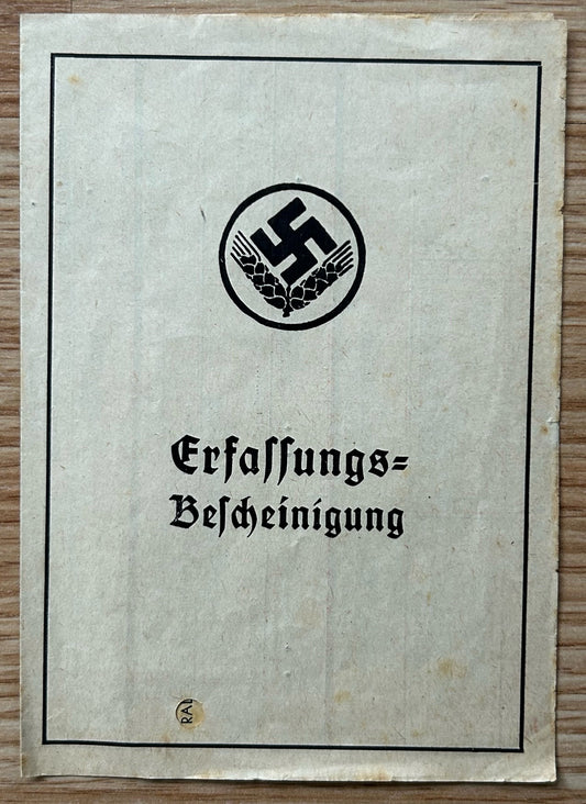 RAD end of service card - Austrian teen, 1943
