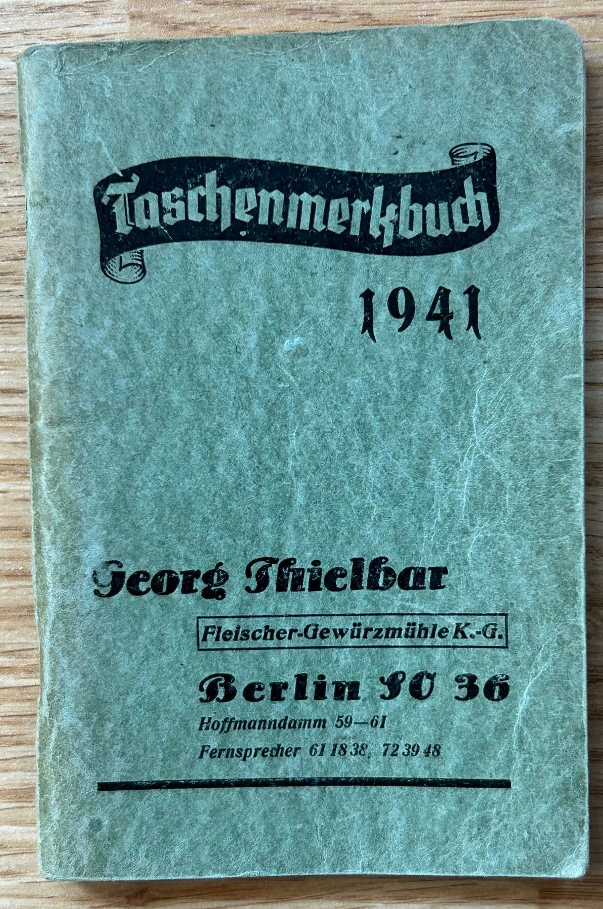 1941 pocket calendar - Berlin
