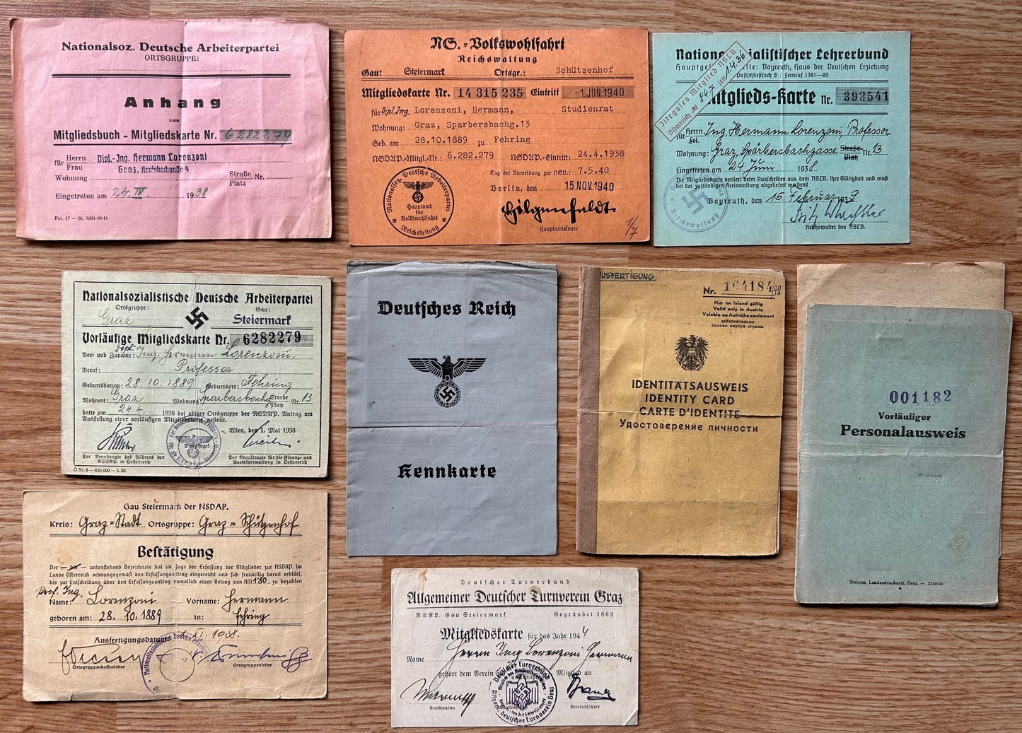 Document grouping - NSDAP member, Austrian engineer