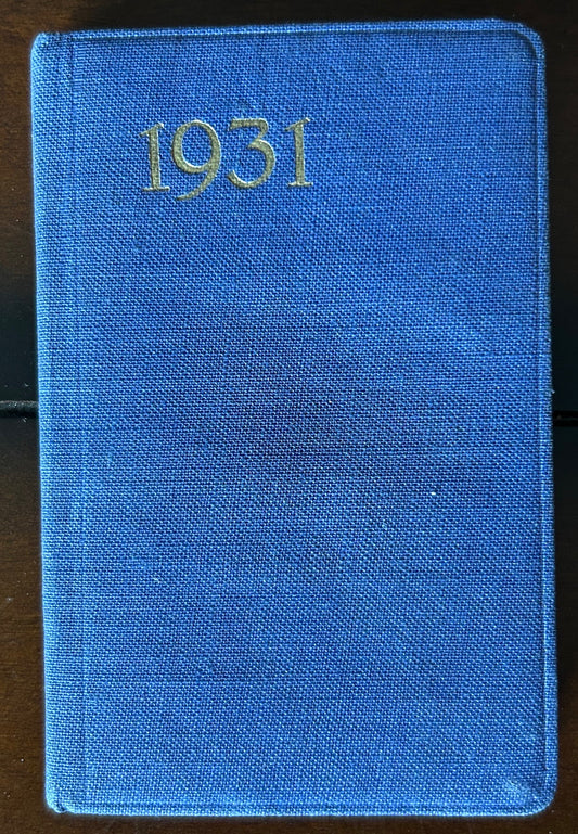 1931 pocket calendar - German socialist Volkszeitung