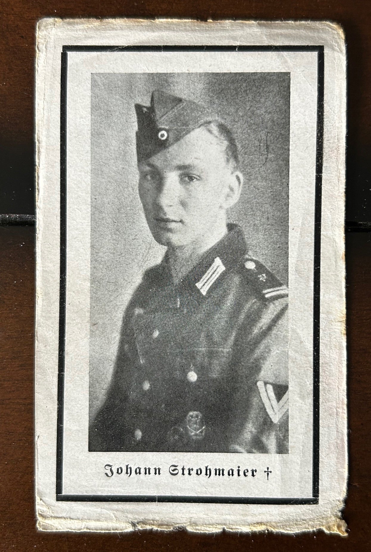 WW2 Death Card - Decorated Panzerjäger trooper , KIA 43