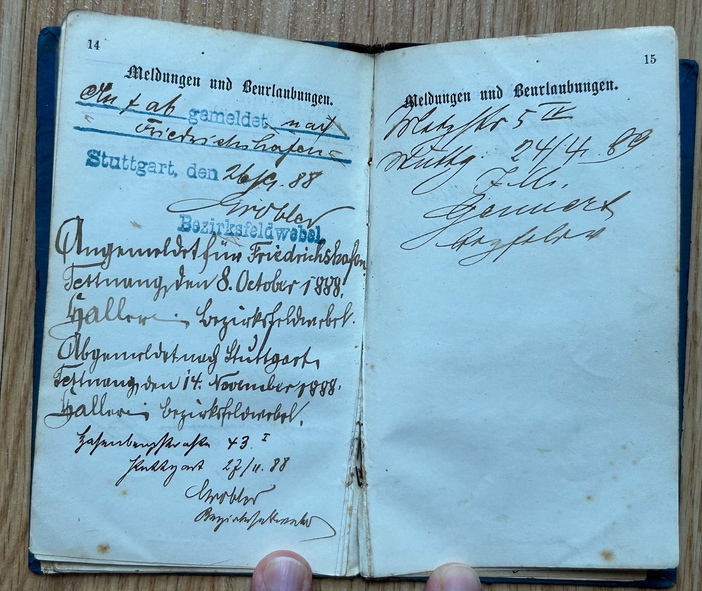 Pre WW1 German Militärpass - Kingdom of Württemberg