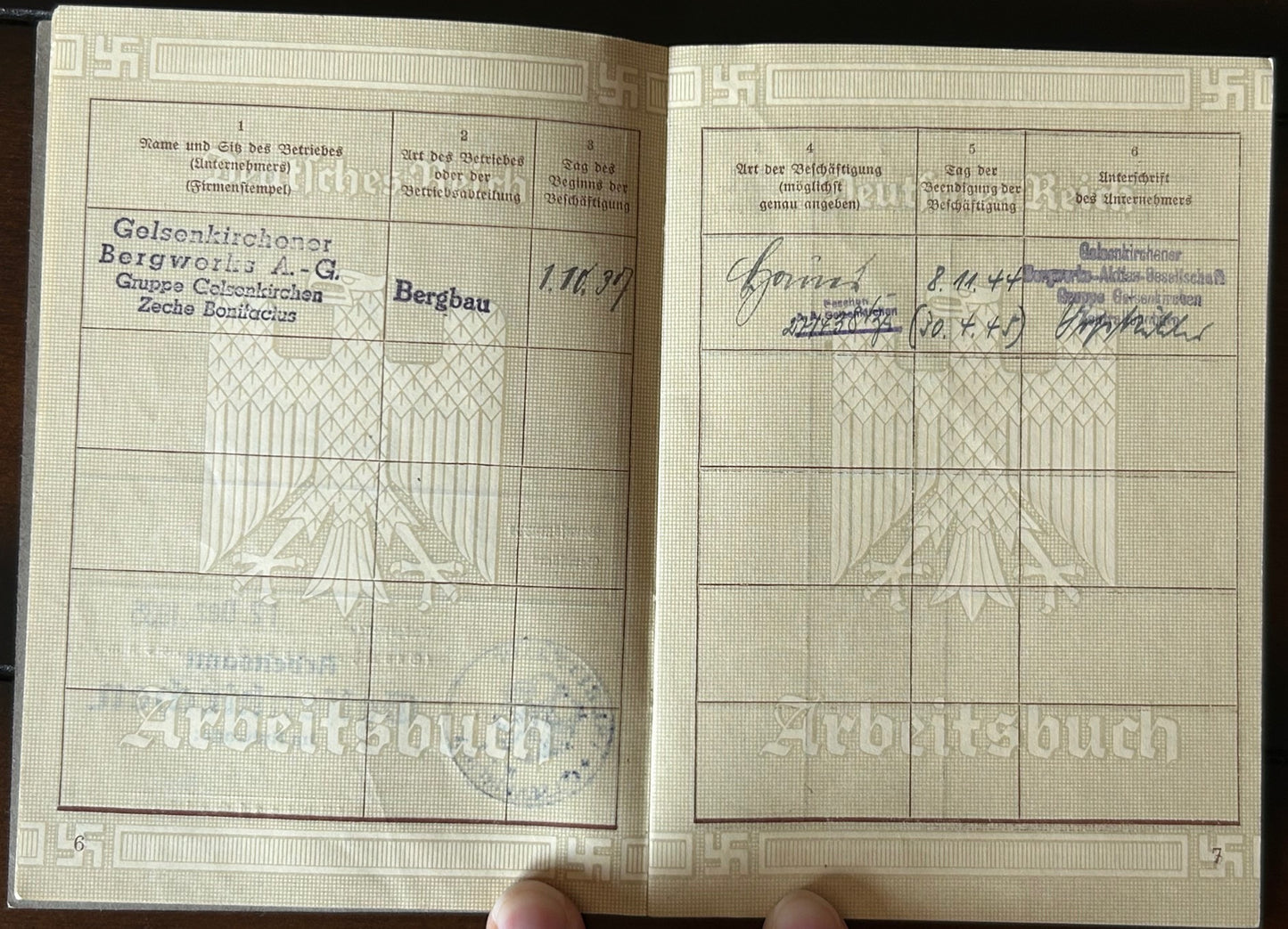 Arbeitsbuch - Gelsenkirchen coal miner