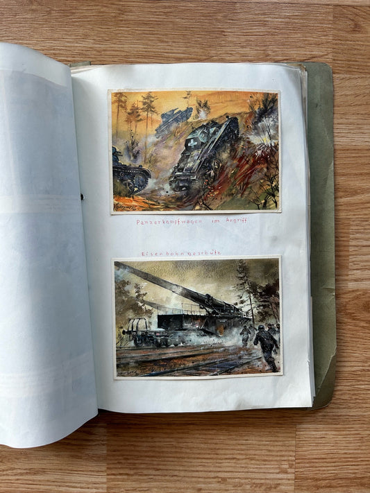 1942 German folder - postcards and newspaper clippings