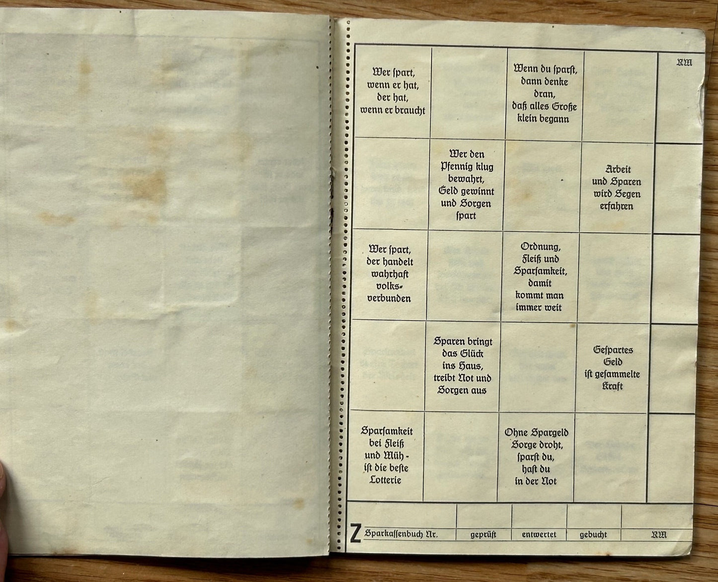 Third Reich bankbook - Kid’s savings booklet, Vienna