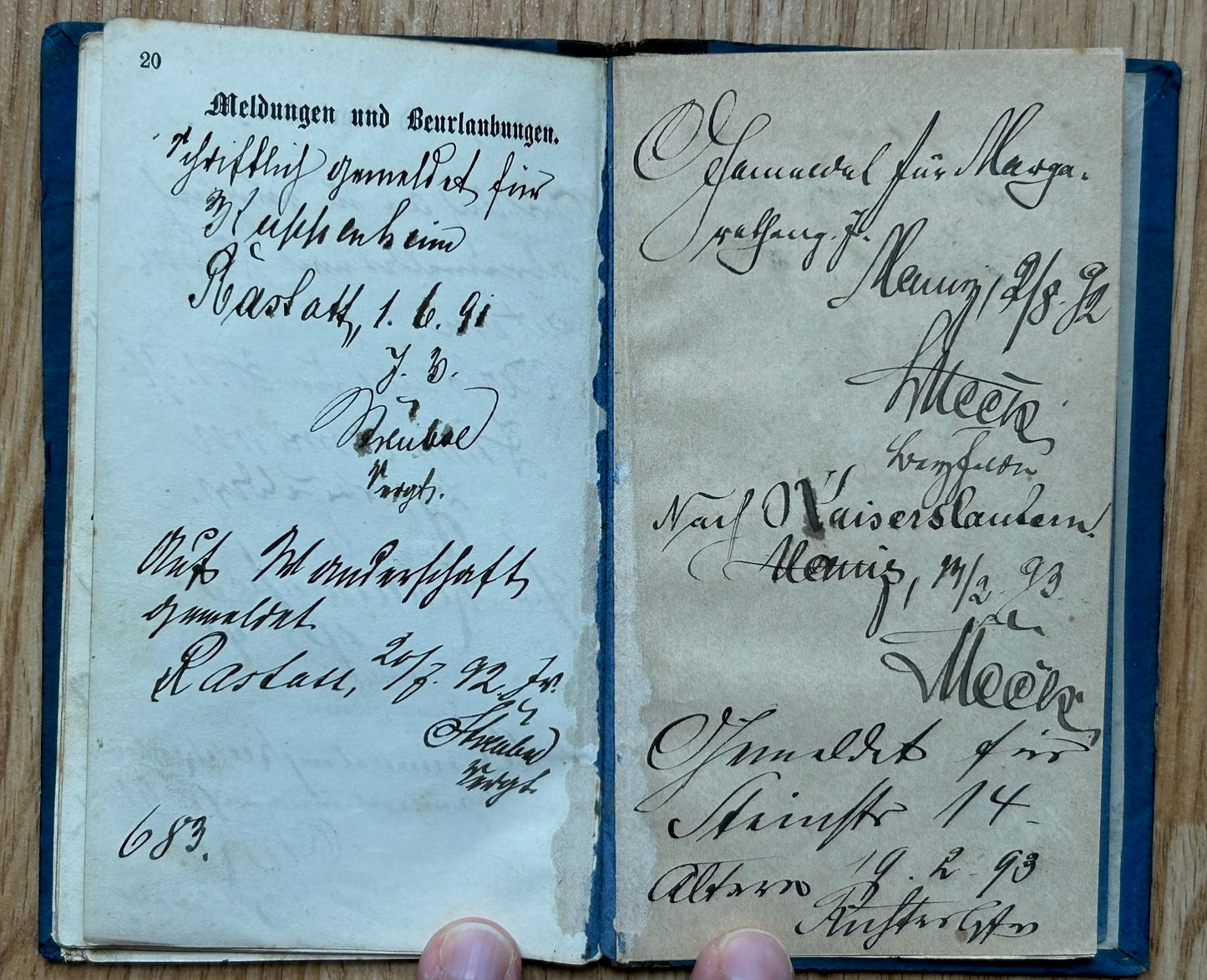 Pre WW1 German Militärpass - Kingdom of Württemberg