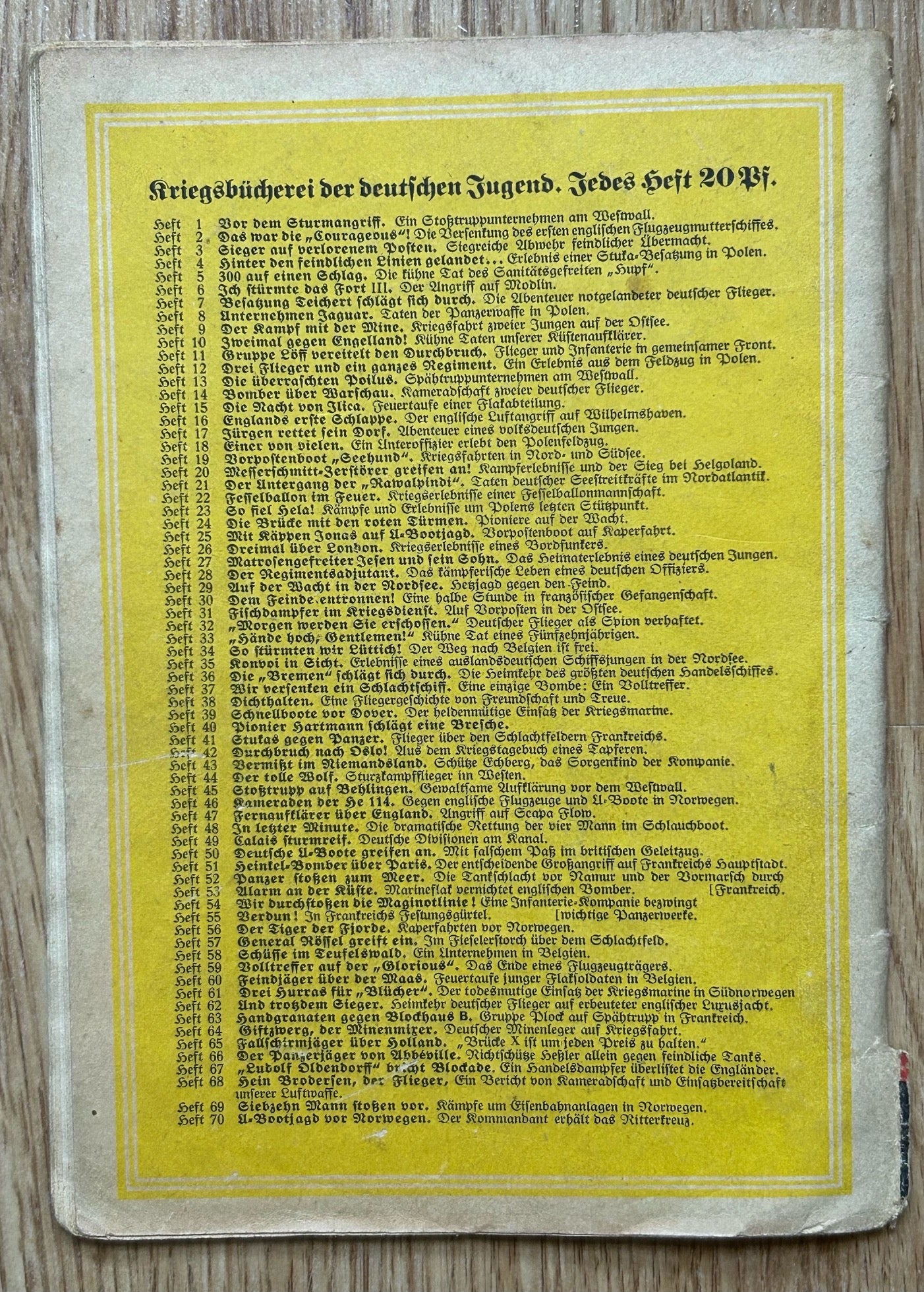 Third Reich German youth book - Handgranaten gegen Blockhaus