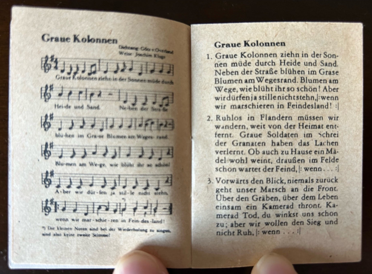 WHW donation booklet - Das Deutsche Lied songbook 43