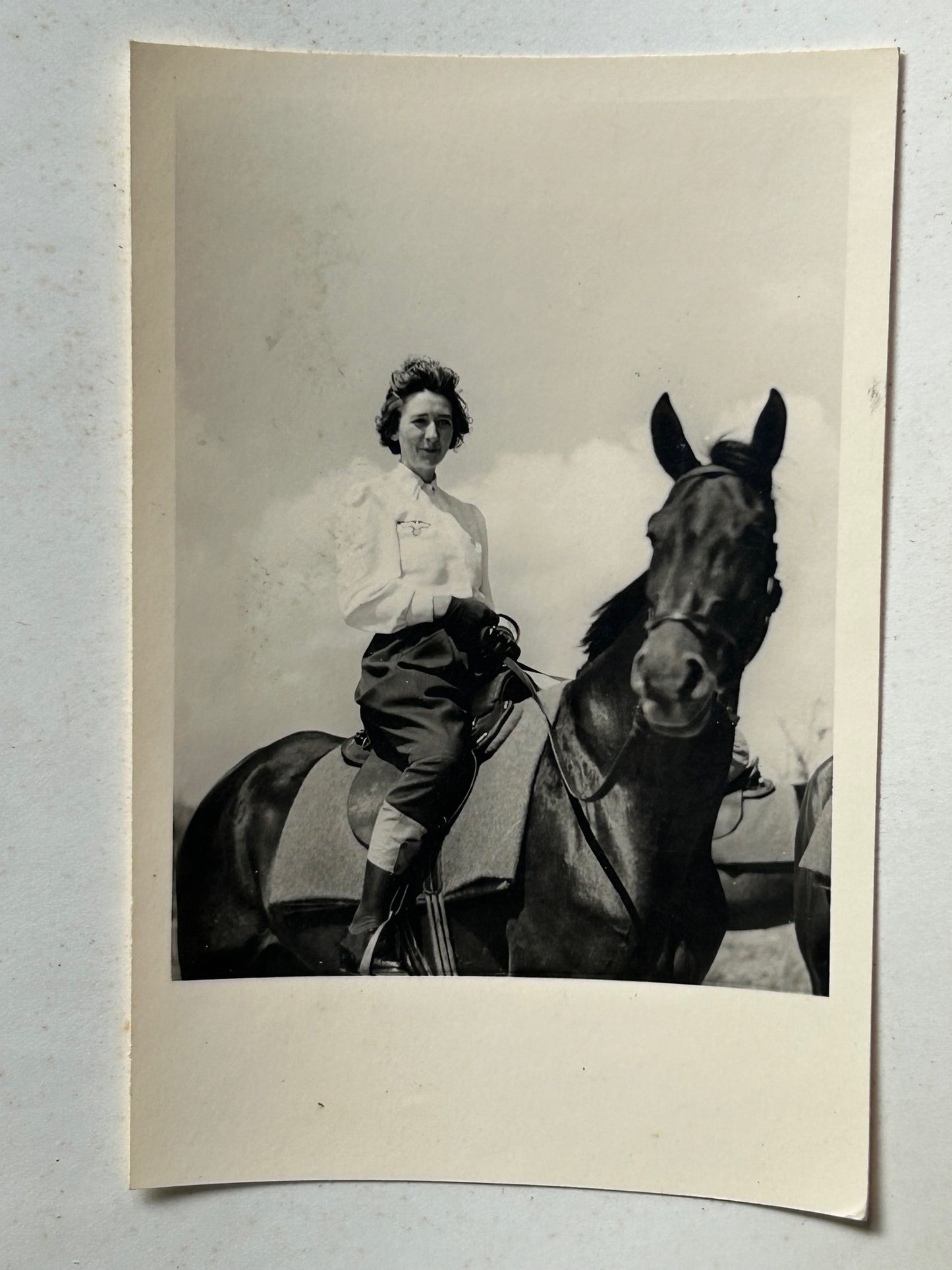 Group of 8 German photos - Woman in Wehrmacht clothes