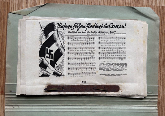 Folder of German Third Reich song sheets - HJ / NSDAP songs