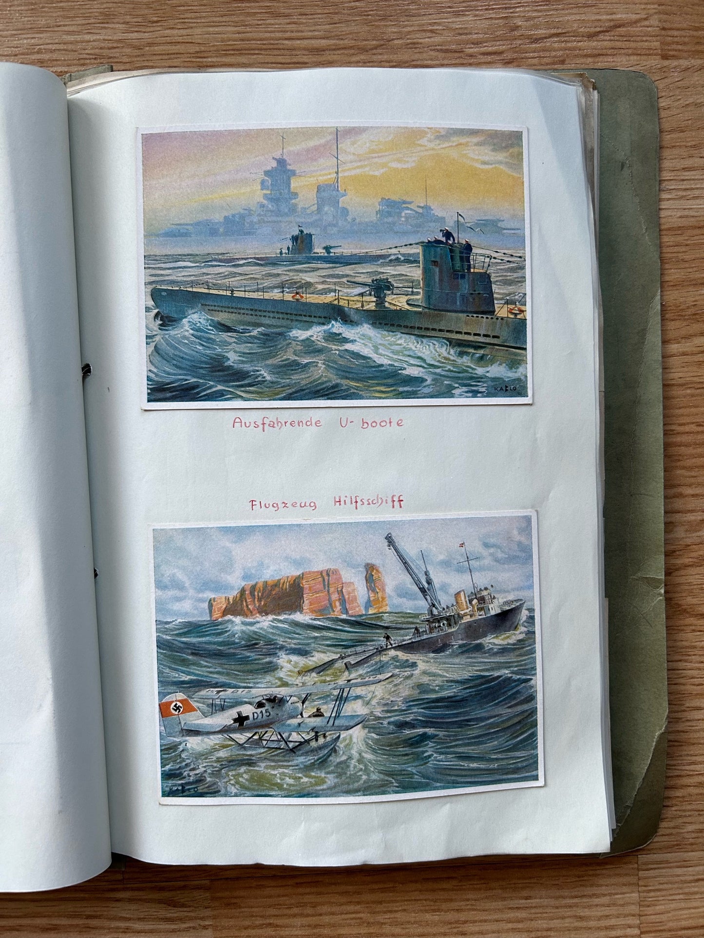 1942 German folder - postcards and newspaper clippings