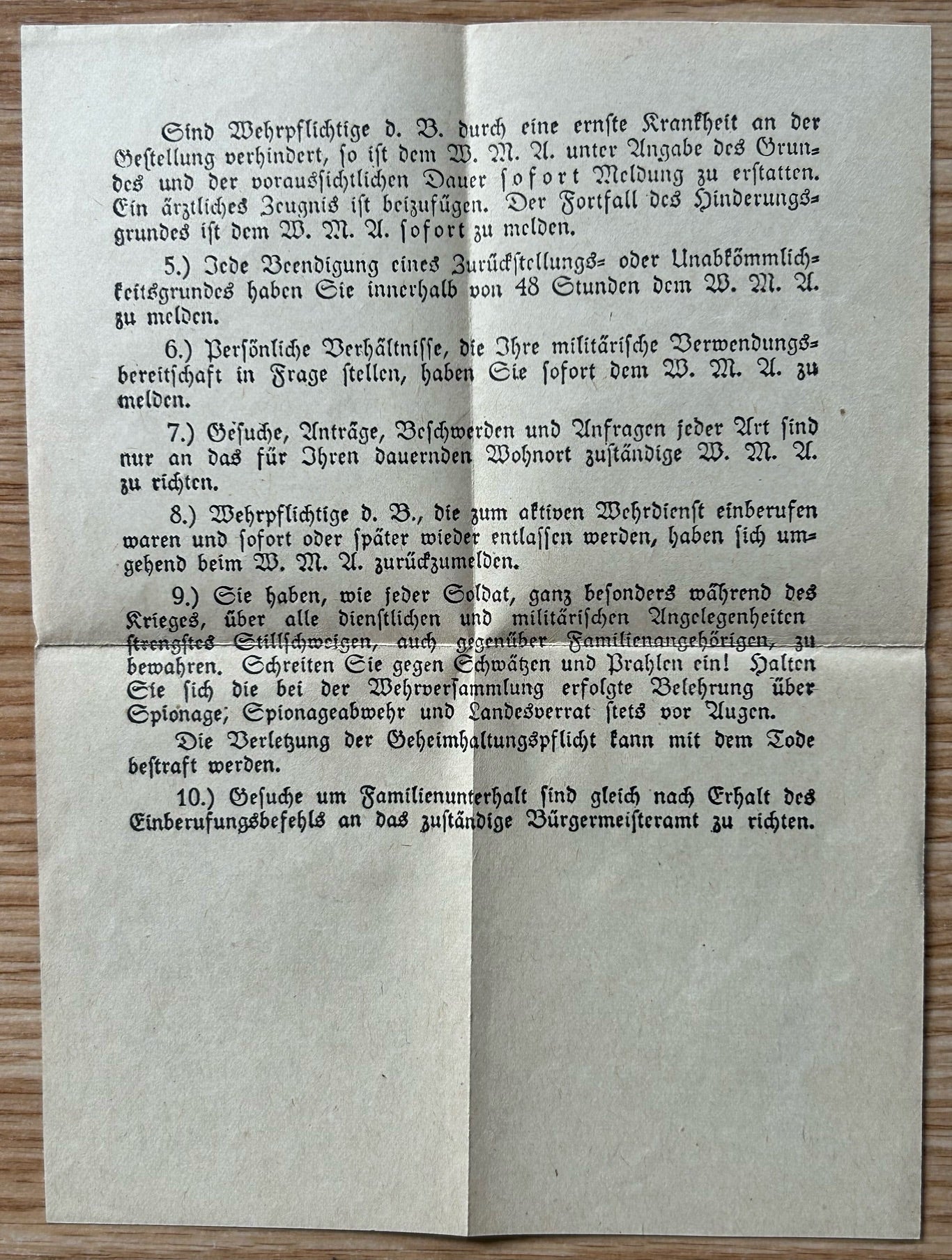 Wehrpass - decorated WW1 veteran