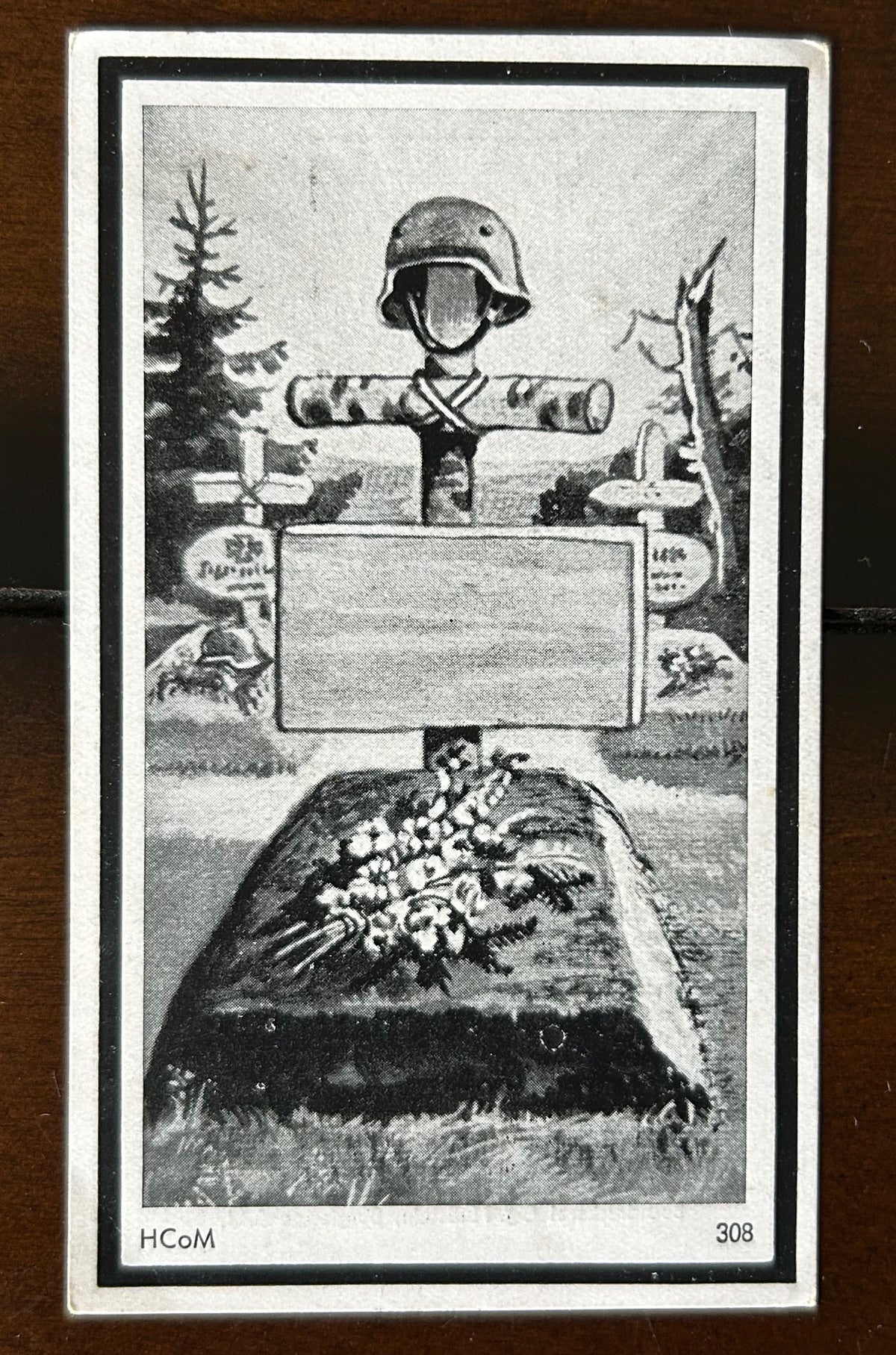 WW2 Death Card - Decorated infantryman KIA Aug 43