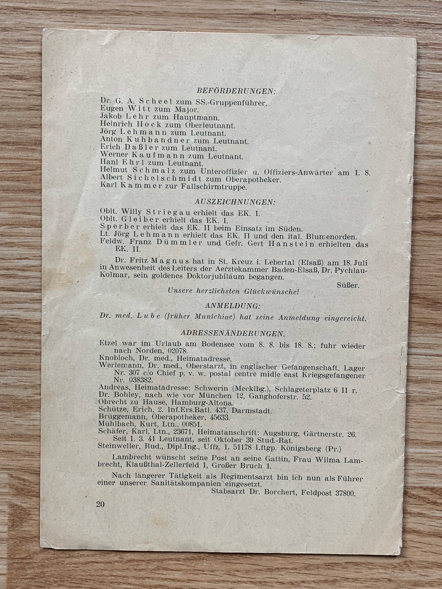 NSDAP Student alumni association booklet - 1942 veterans stories