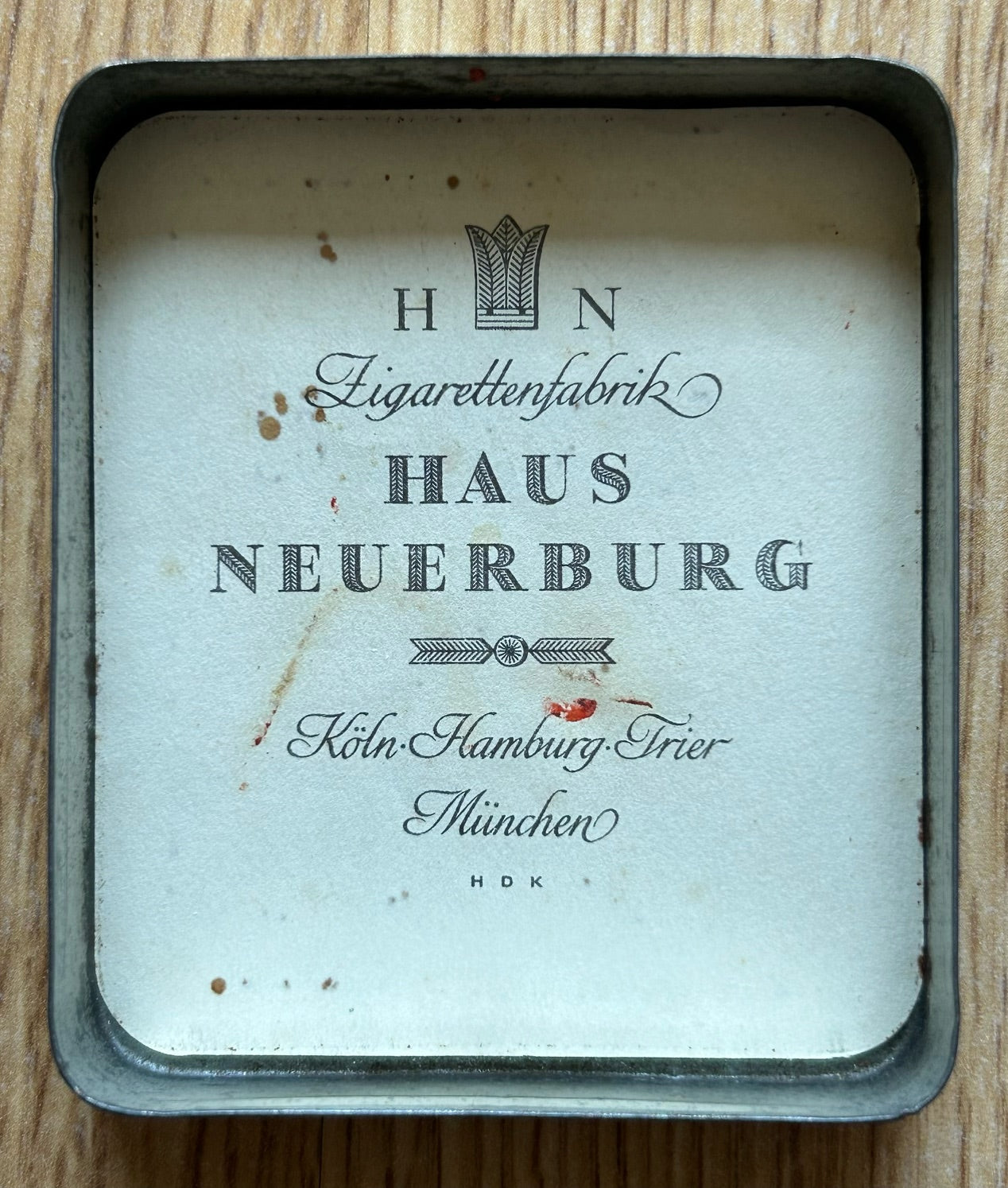 Third Reich metal cigarette case with cards