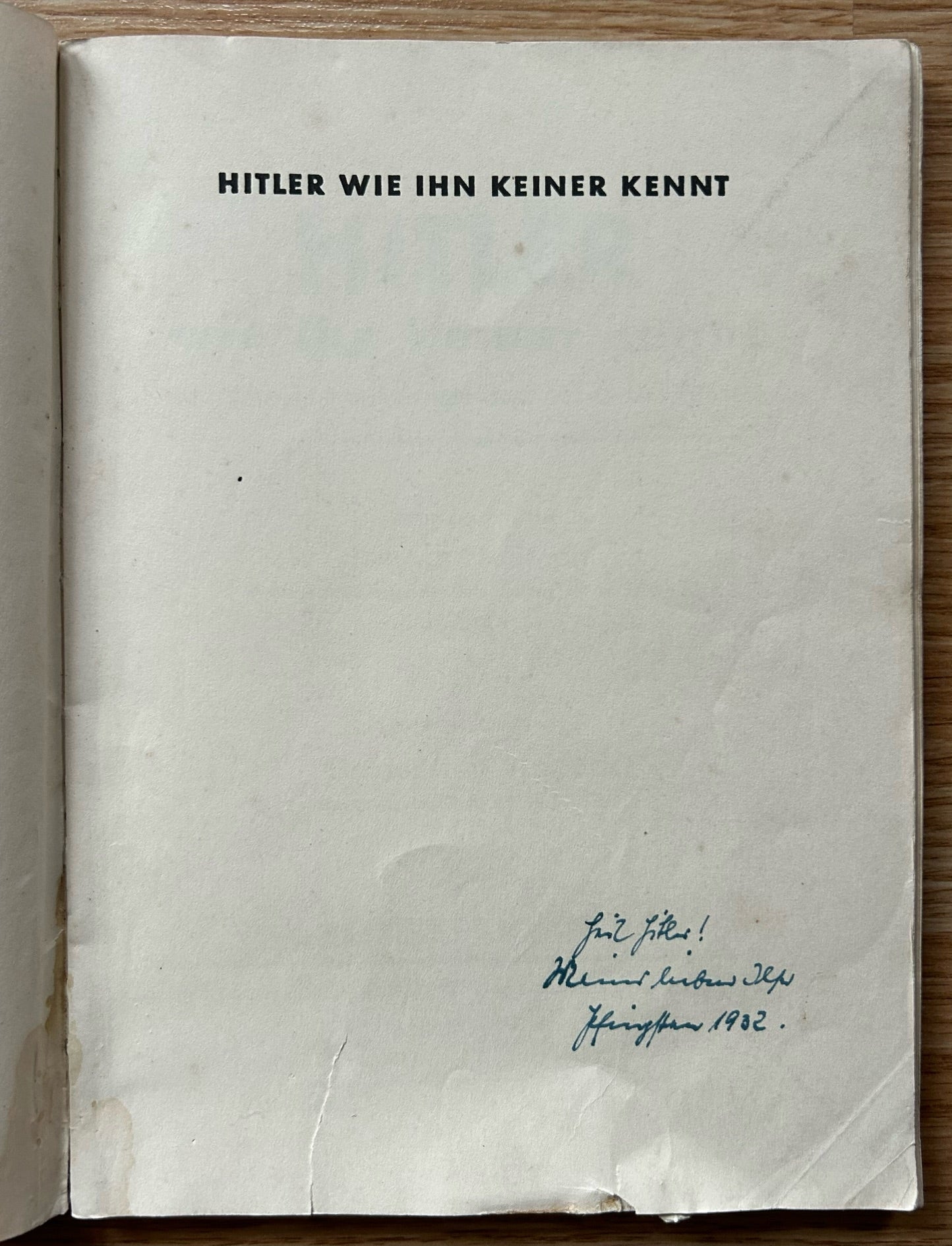 Hitler wie ihn keiner kennt book - 1932 softcover edition