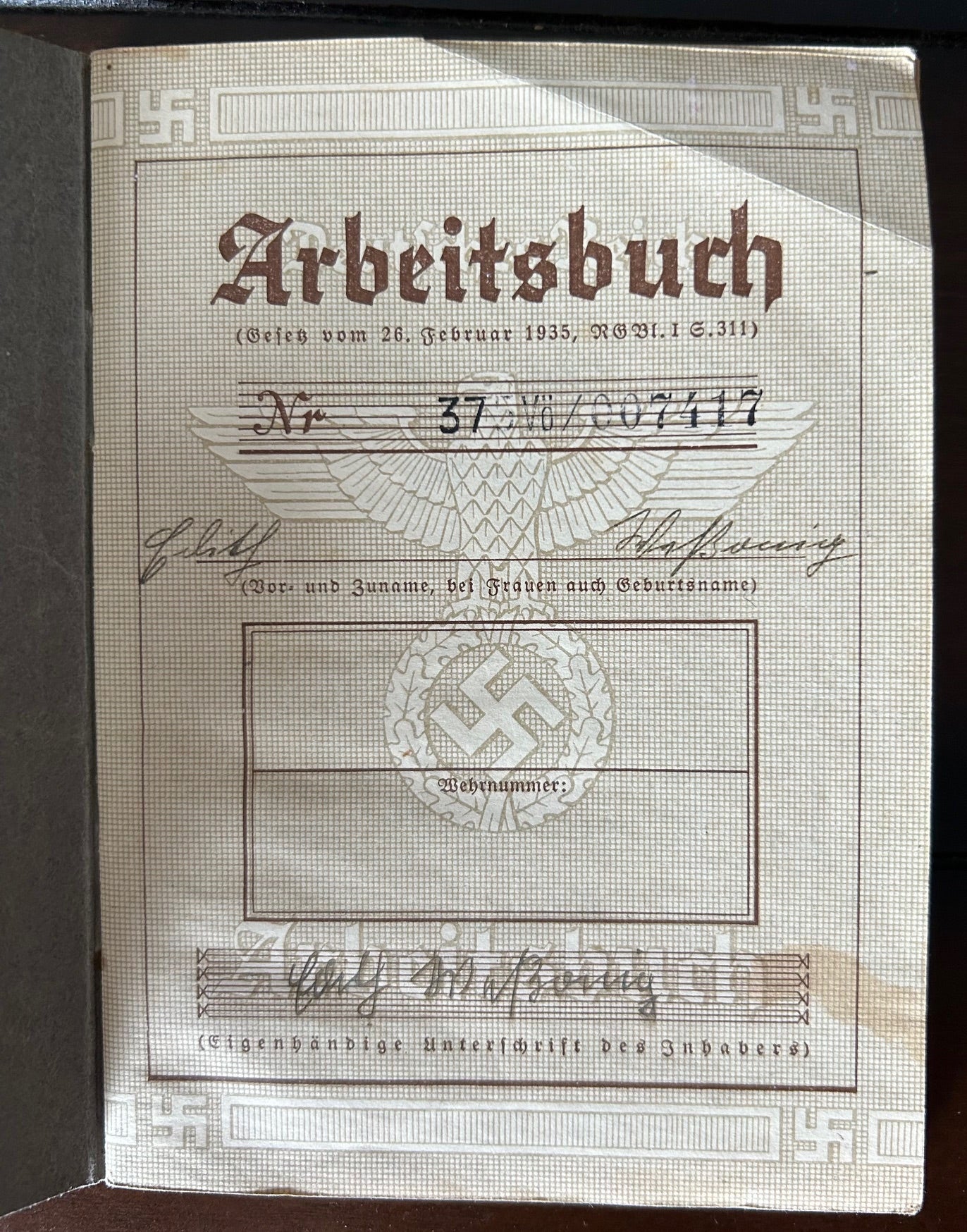 Arbeitsbuch and RAD group - Austrian Hitler Youth teen employee