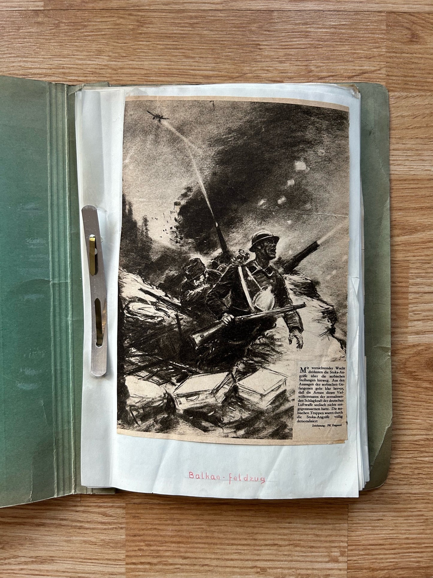 1942 German folder - postcards and newspaper clippings
