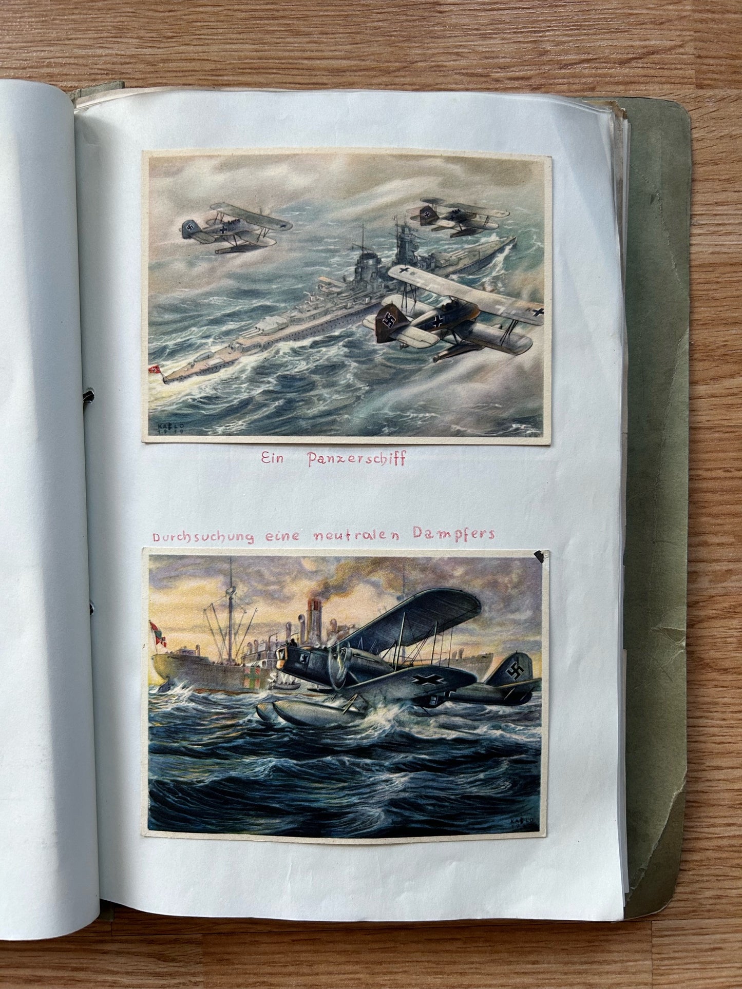 1942 German folder - postcards and newspaper clippings