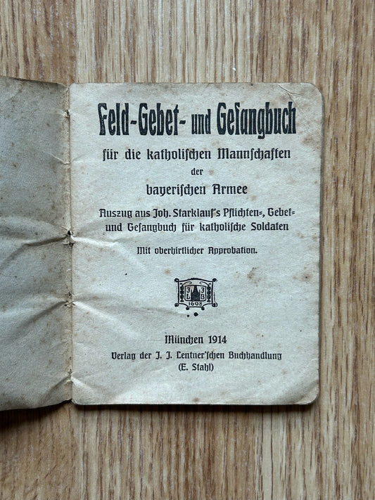 WW1 Bavarian Catholic prayer booklet