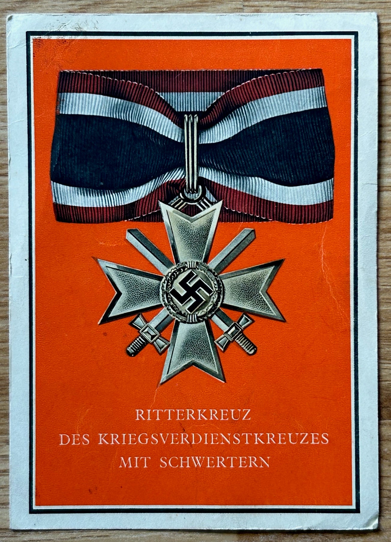 Knight’s Cross of the War Merit Cross w/ Swords - Art postcard