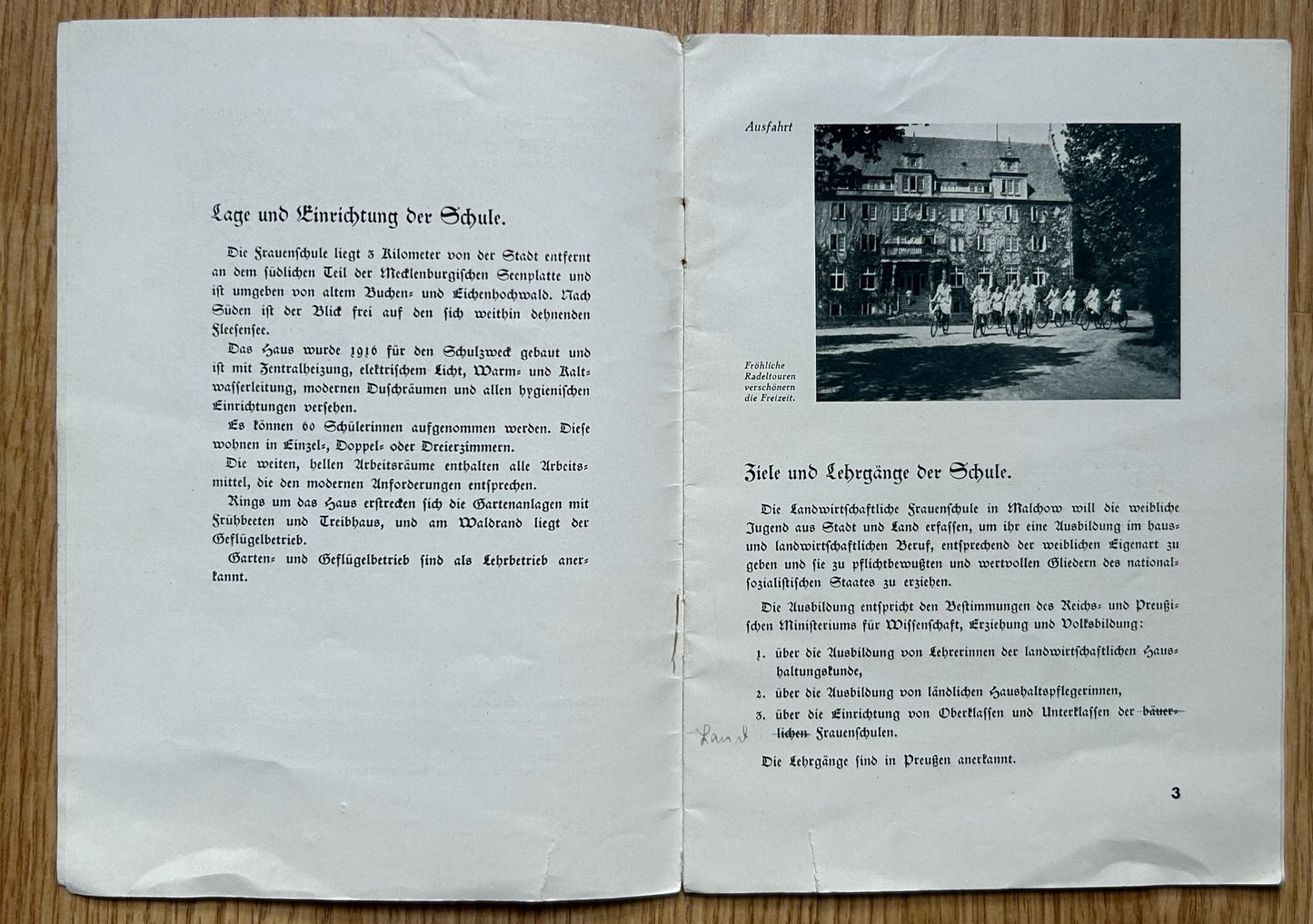 Landfrauenschule Malchow - Agricultural workers booklet