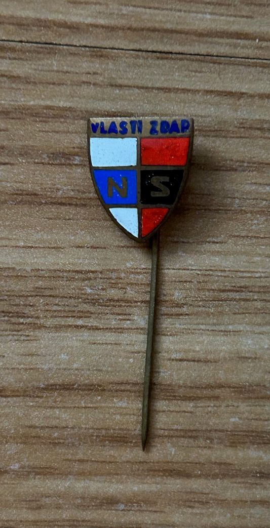 Collaborationist Czechoslovak NS membership lapel pin