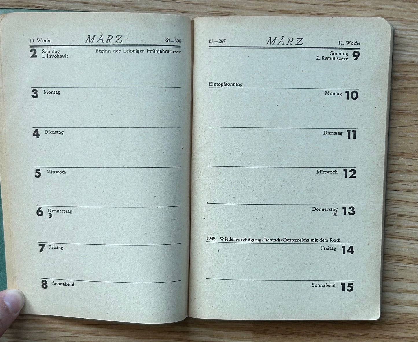 1941 pocket calendar - Berlin