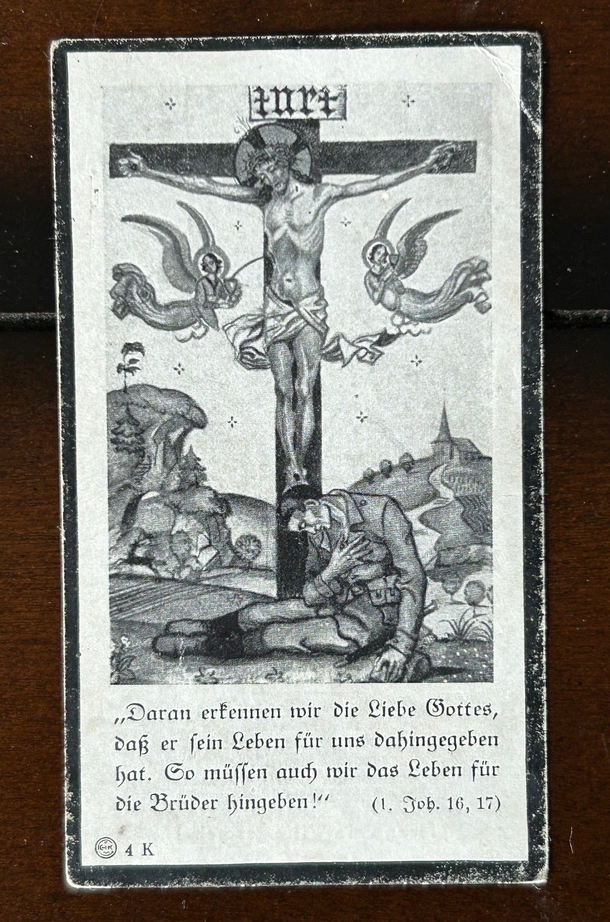 WW2 German Death card - decorated infantryman, Russia 41