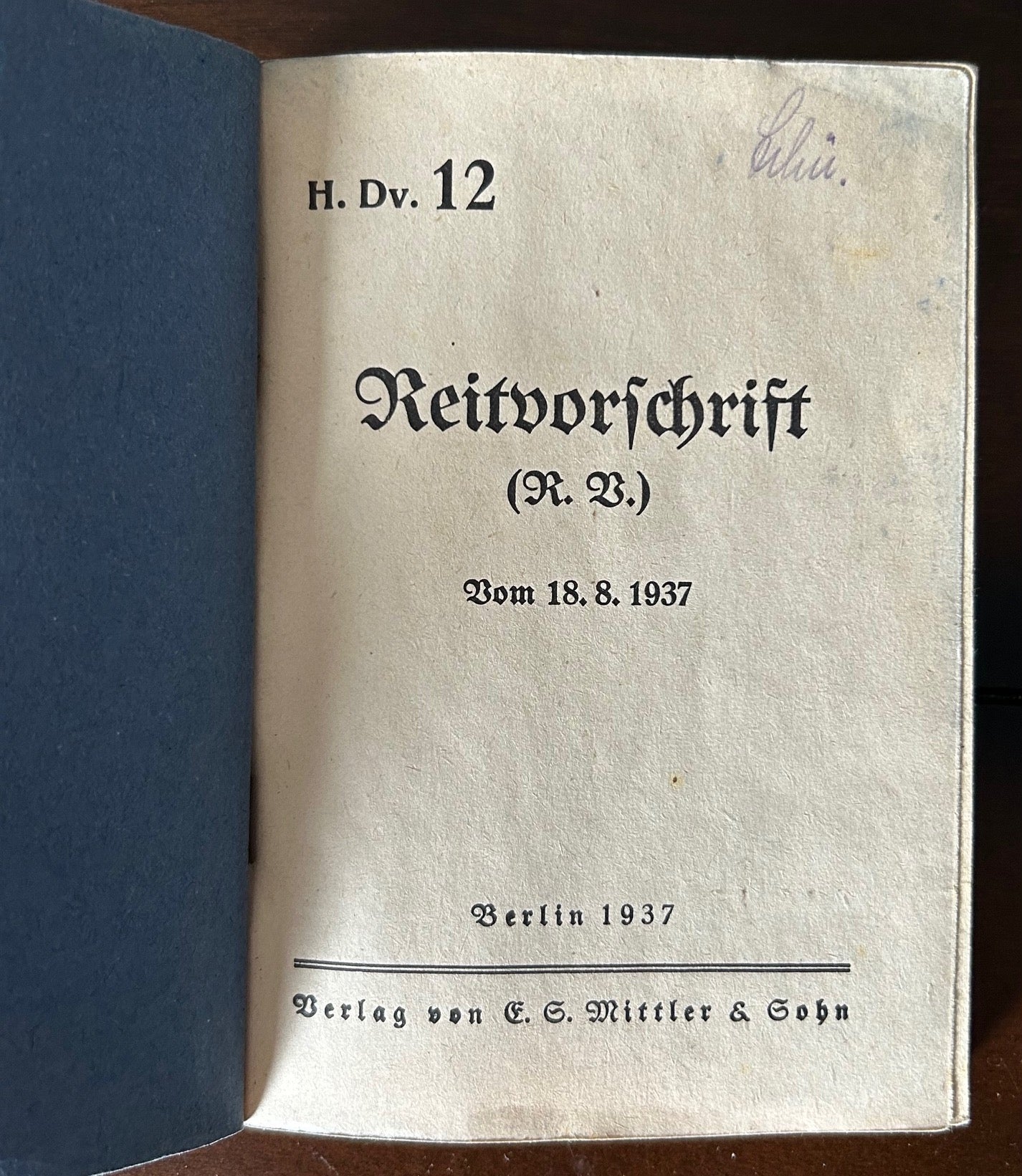Reitvorschrift military cavalry instruction book 1937