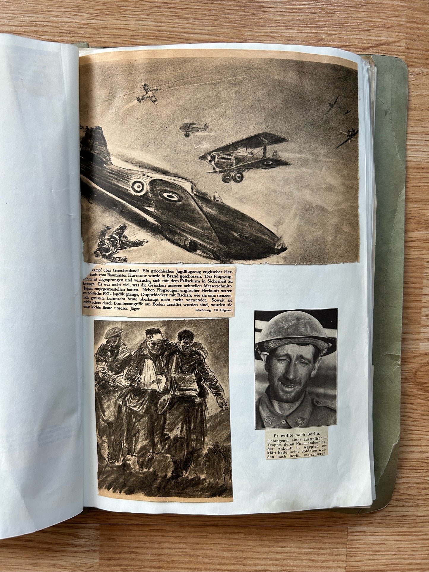 1942 German folder - postcards and newspaper clippings