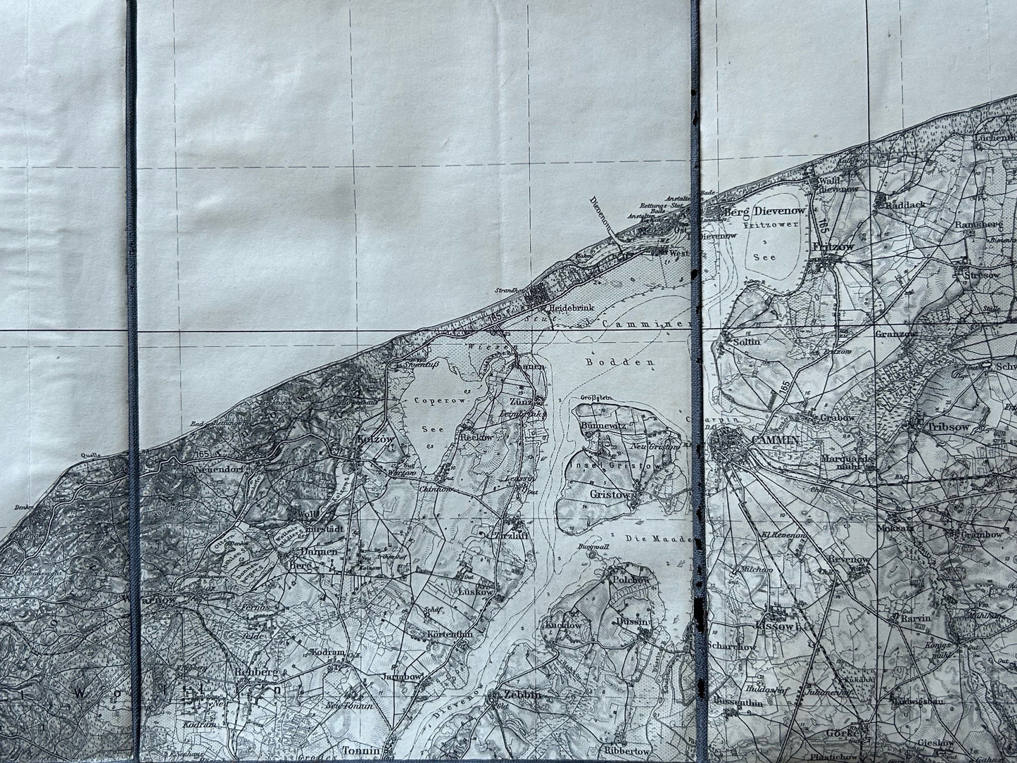 1941 map of Pomerania / Baltic Coastline
