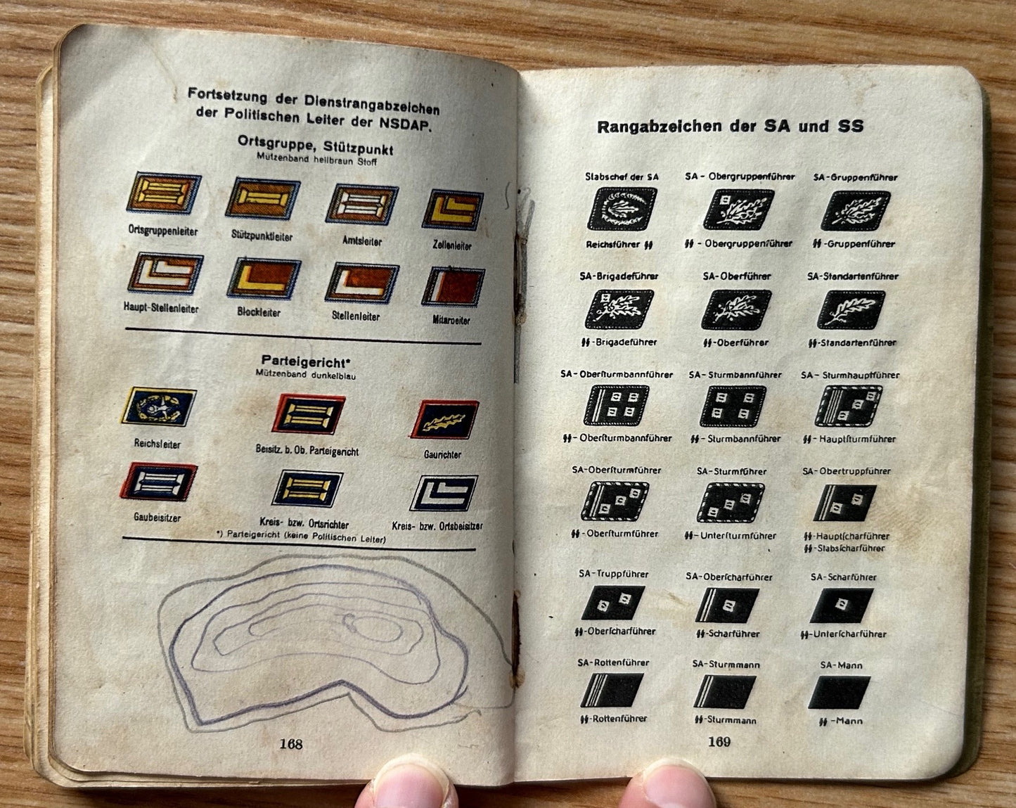 1939 pocket calendar - colourized reference pages