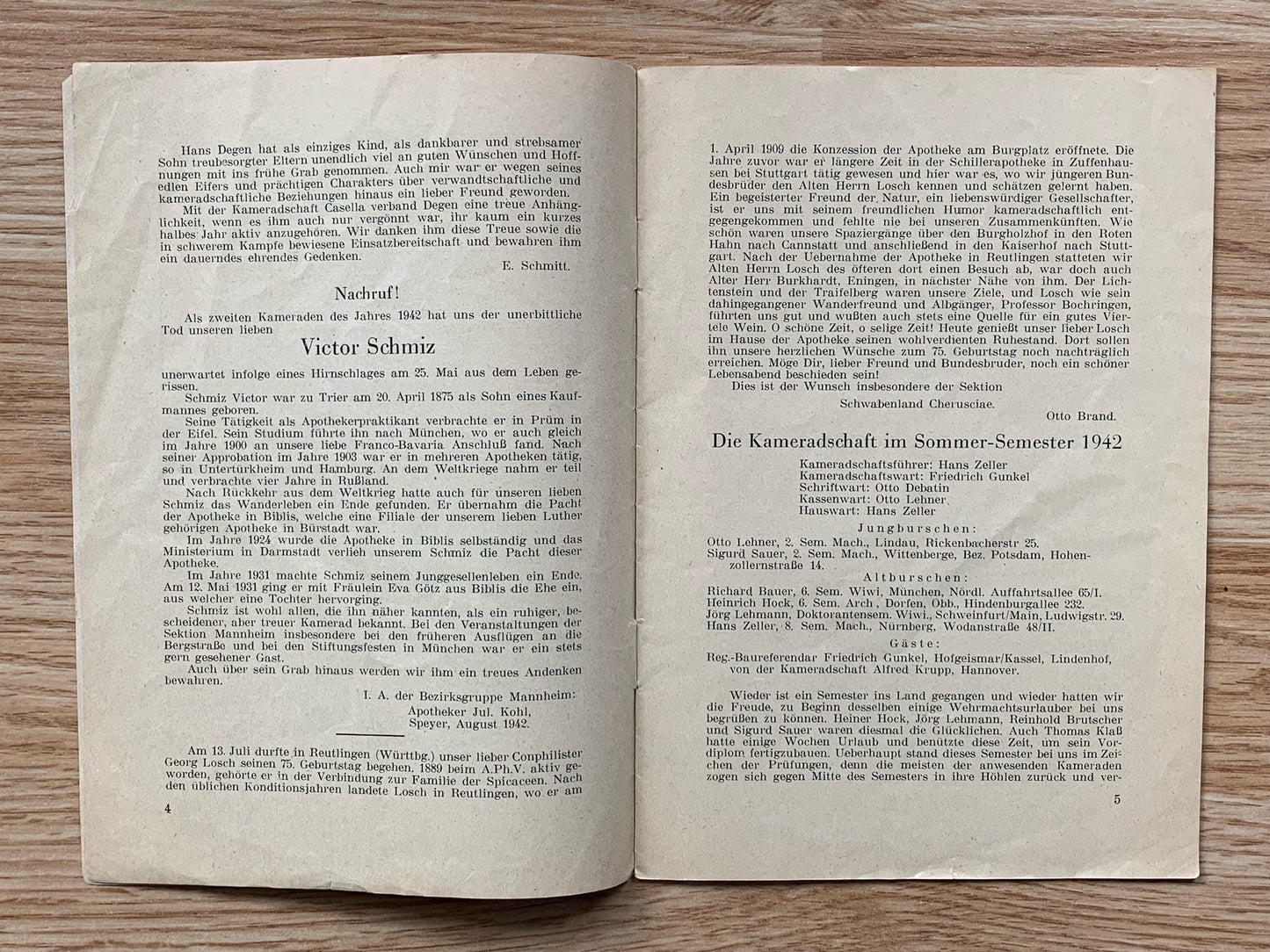 NSDAP Student alumni association booklet - 1942 veterans stories