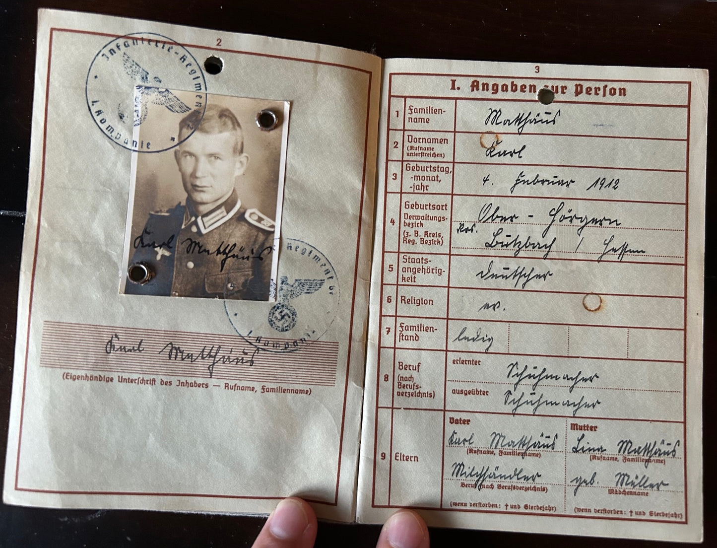 Wehrpass and medal grouping - Sergeant, KIA Battle of Moscow 41