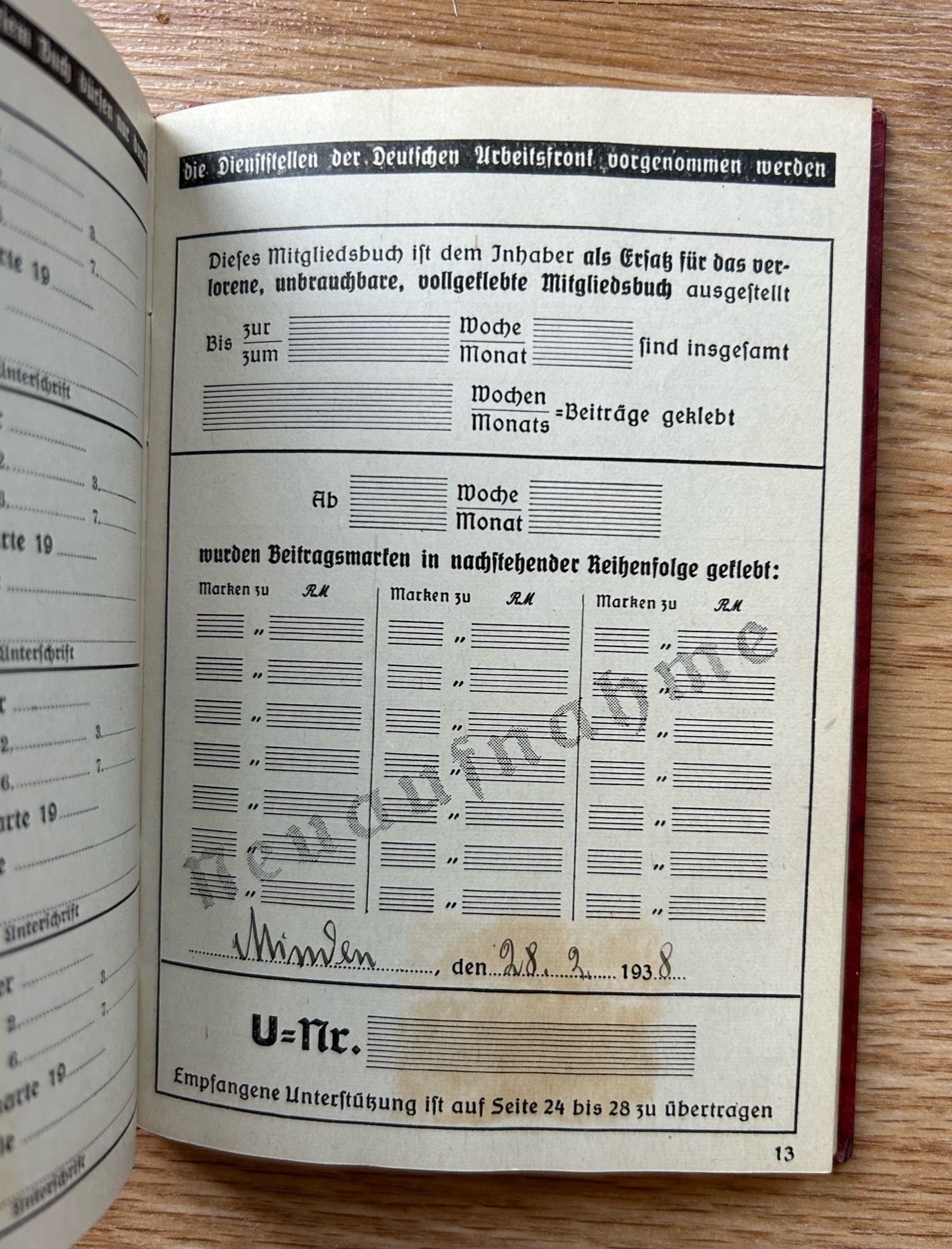 DAF member’s grouping - ID and song book