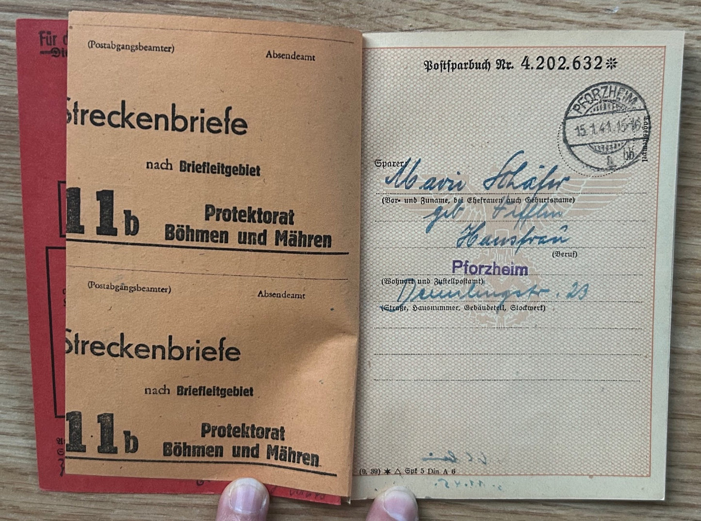 WW2 Postal savings booklet and docs grouping