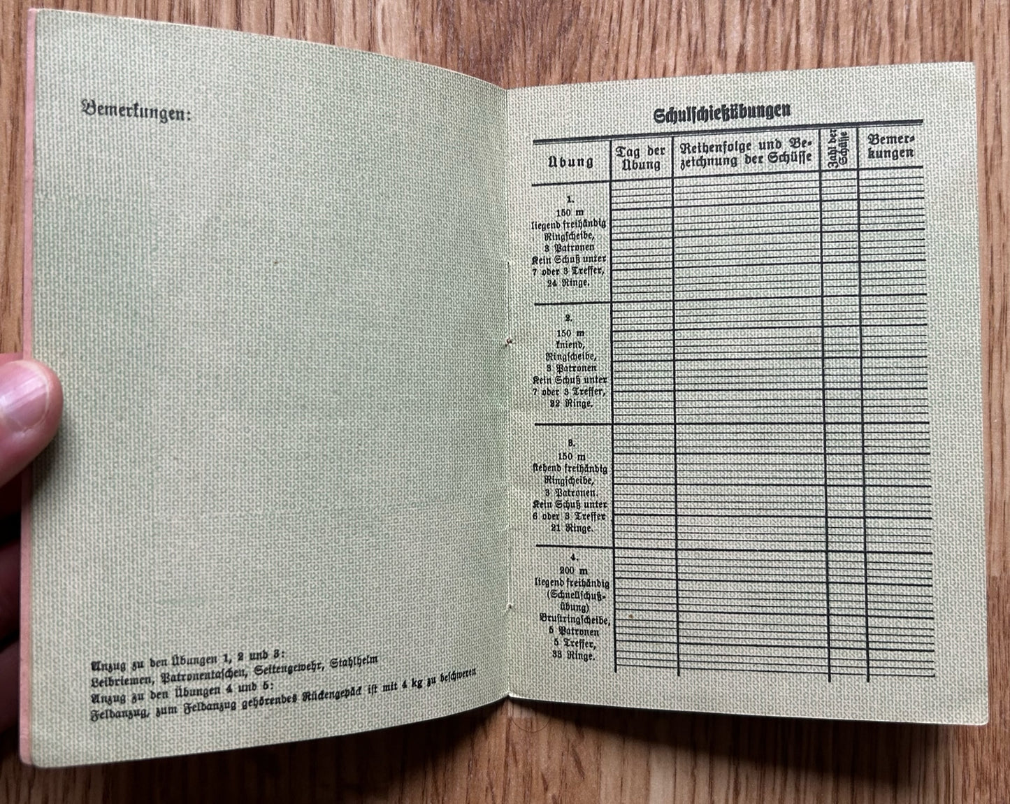 Schiessbuch / Target practice booklet - RAD member, occupied Czechia