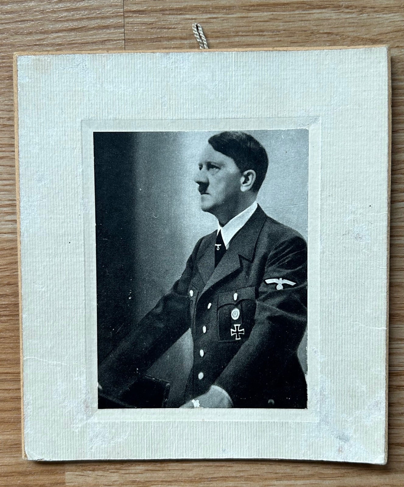 Portrait photo of Hitler giving a speech