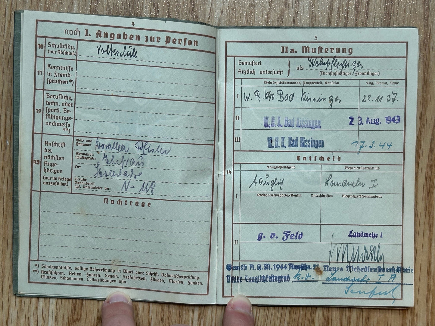 Wehrpass - Railway employee
