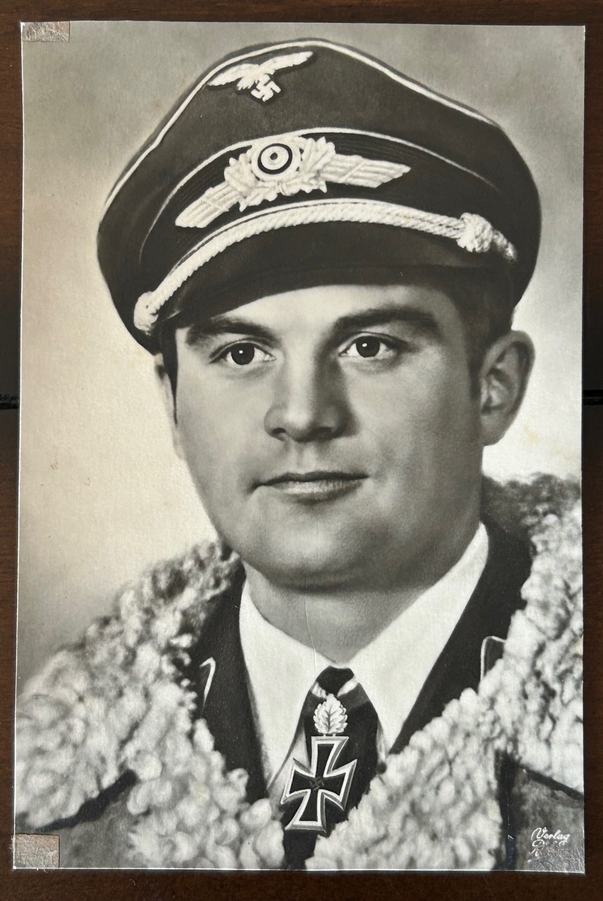 Photo postcard - Luftwaffe bomber ace Captain Helbig