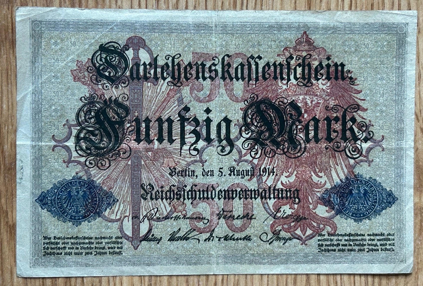 50 Marks - WW1 German banknote